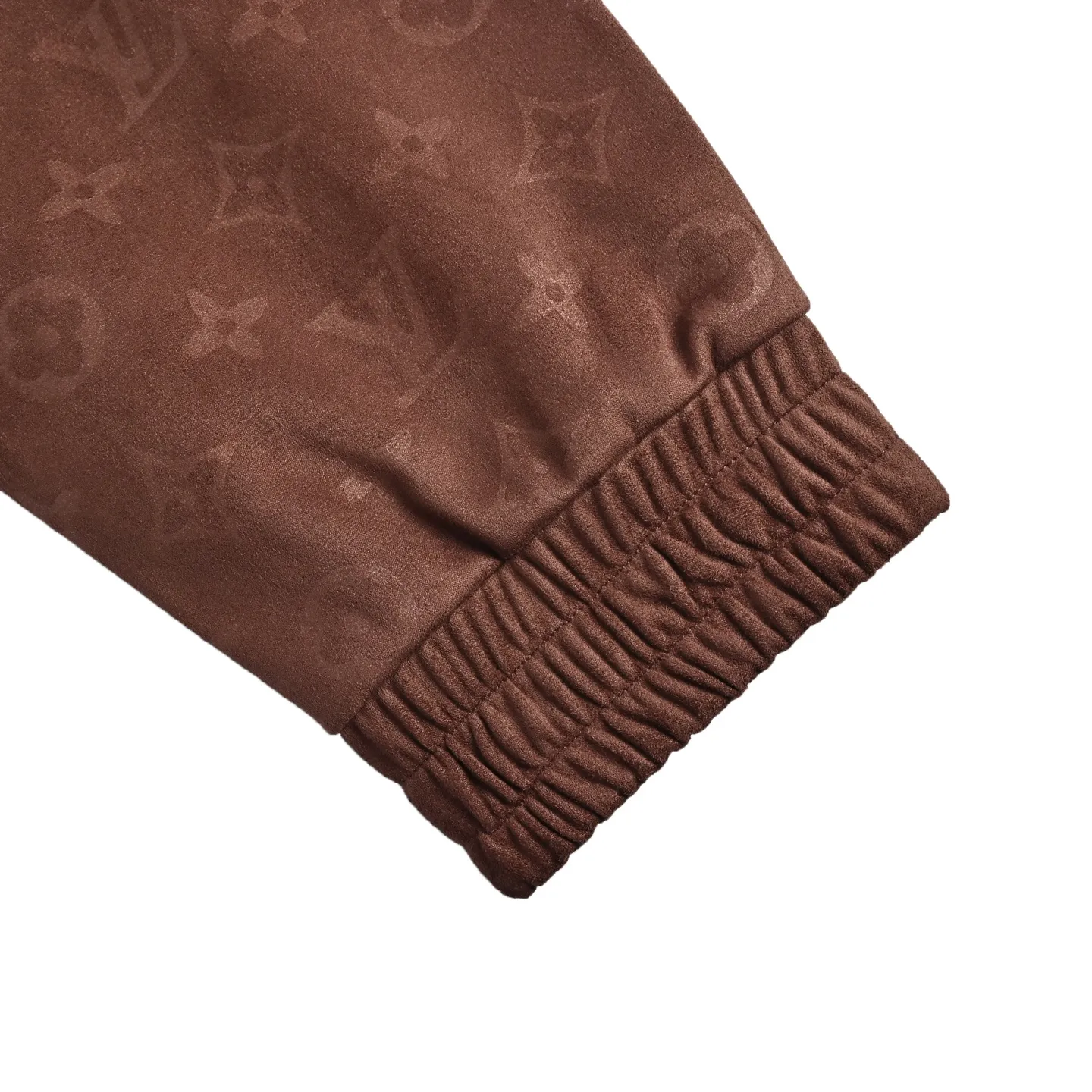 Louis Vuitton/embossed suede leather hooded jacket